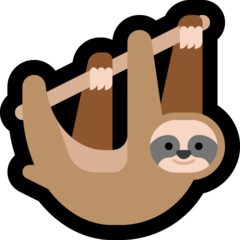 How Sloth emoji looks on Microsoft.