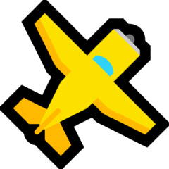 How Small Airplane emoji looks on Microsoft.