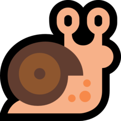 How Snail emoji looks on Microsoft.