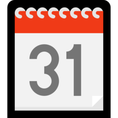 📆 Emoji del calendario a strappo