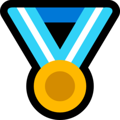 How Sports Medal emoji looks on Microsoft.