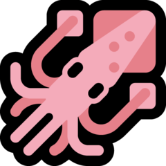 How Squid emoji looks on Microsoft.