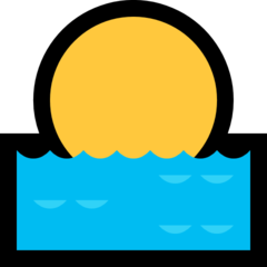 How Sunrise emoji looks on Microsoft.