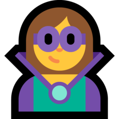 How Supervillain emoji looks on Microsoft.