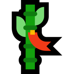 How Tanabata Tree emoji looks on Microsoft.