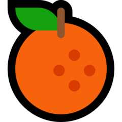 橘子 表情符号在 microsoft 上的外观