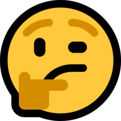 How Thinking Face emoji looks on Microsoft.