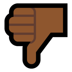 How Thumbs Down: Medium-Dark Skin Tone emoji looks on Microsoft.