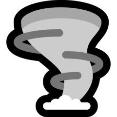 How Tornado emoji looks on Microsoft.