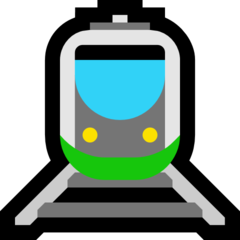 How Tram emoji looks on Microsoft.