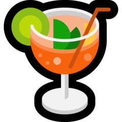 How Tropical Drink emoji looks on Microsoft.