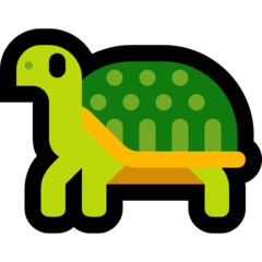 How Turtle emoji looks on Microsoft.