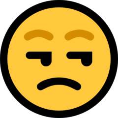 How Unamused Face emoji looks on Microsoft.