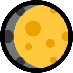 How Waxing Gibbous Moon emoji looks on Microsoft.