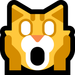 How Weary Cat emoji looks on Microsoft.