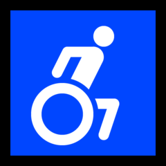 How Wheelchair Symbol emoji looks on Microsoft.