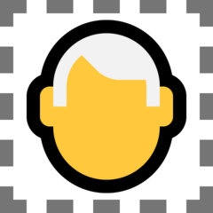 How White Hair emoji looks on Microsoft.