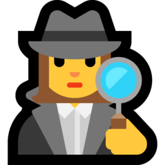 How Woman Detective emoji looks on Microsoft.