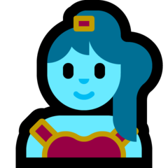 How Woman Genie emoji looks on Microsoft.