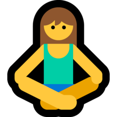 How Woman in Lotus Position emoji looks on Microsoft.