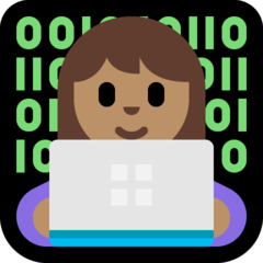 How Woman Technologist: Medium Skin Tone emoji looks on Microsoft.