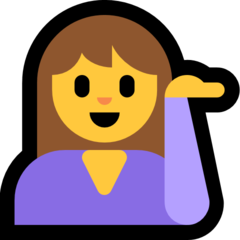 How Woman Tipping Hand emoji looks on Microsoft.