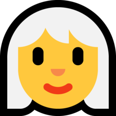 Woman White Hair Emoji  