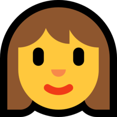 Como o emoji do Mulher é exibido no Microsoft.