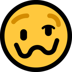 How Woozy Face emoji looks on Microsoft.