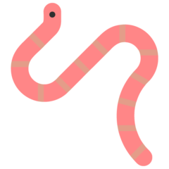 How Worm emoji looks on Microsoft.