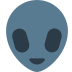 Bagaimana Alien emoji terlihat di Mozilla.