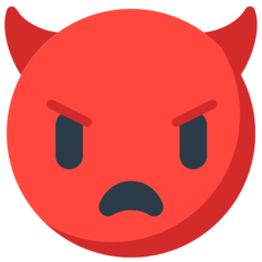 Jak wygląda emoji Zagniewana twarz z rogami w Mozilla.