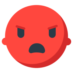 Bagaimana Angry Face emoji terlihat di Mozilla.