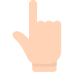 How Backhand Index Pointing Up emoji looks on Mozilla.