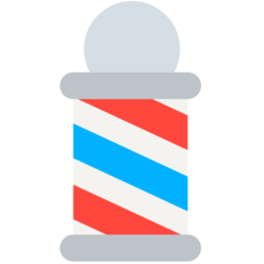 Bagaimana Barber Pole emoji terlihat di Mozilla.