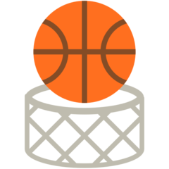 Como o emoji do Bola de basquete é exibido no Mozilla.