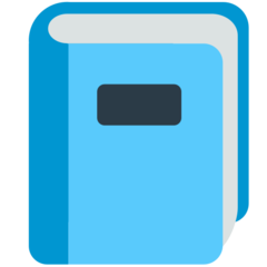 How Blue Book emoji looks on Mozilla.