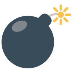 Bagaimana Bomb emoji terlihat di Mozilla.