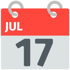 Bagaimana Calendar emoji terlihat di Mozilla.