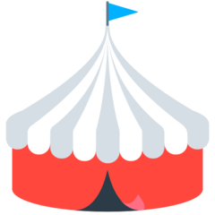 Bagaimana Circus Tent emoji terlihat di Mozilla.