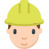 Bagaimana Construction Worker emoji terlihat di Mozilla.