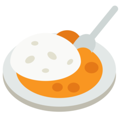 How Curry Rice emoji looks on Mozilla.