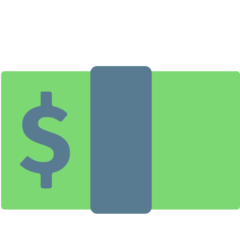 How Dollar Banknote emoji looks on Mozilla.