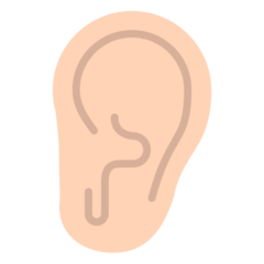 How Ear emoji looks on Mozilla.