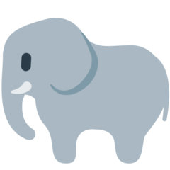 Bagaimana Elephant emoji terlihat di Mozilla.