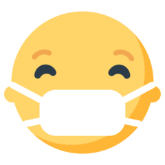 Bagaimana Face with Medical Mask emoji terlihat di Mozilla.