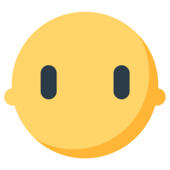 Cómo se ve el emoji Cara sin boca en Mozilla.