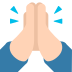 How Folded Hands emoji looks on Mozilla.