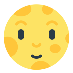 How Full Moon Face emoji looks on Mozilla.