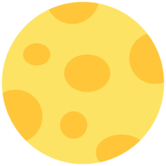 Wie Vollmond Emoji auf Mozilla aussieht.